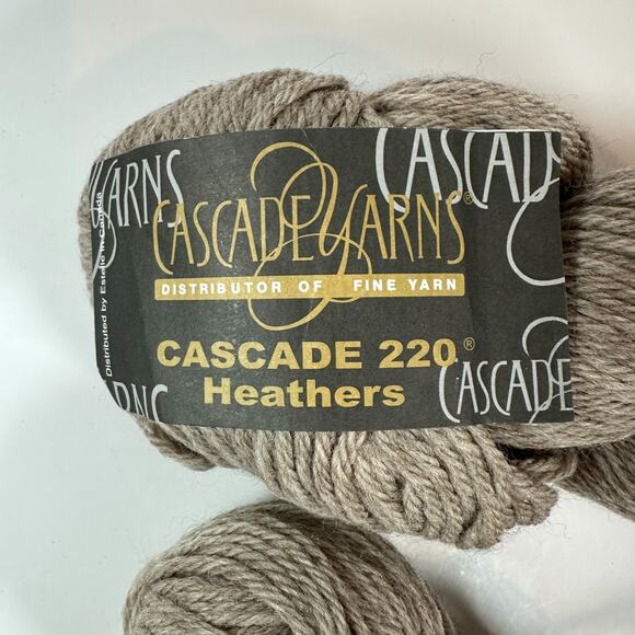 Cascade Yarns 220 The Heathers #8012 Peruvian Wool Doeskin - Lot of 2 - Picture 2 of 8
